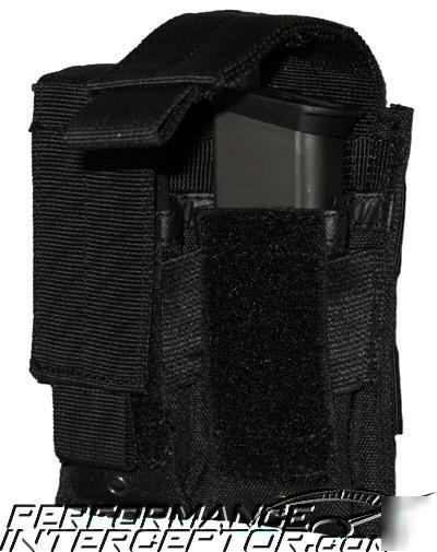 Molle double magazine pouch police swat hk sig colt blk