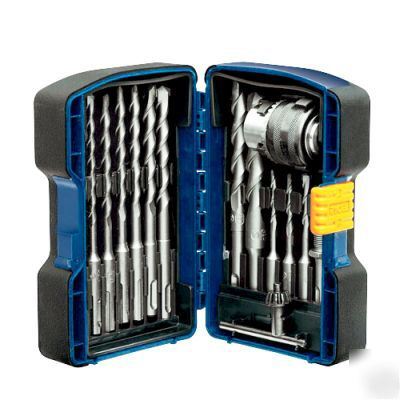 New ryobi 15 piece sds drill bit set with gripcase - 