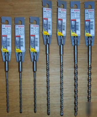 New brand set of 7 bosch sds plus masonry drill bits