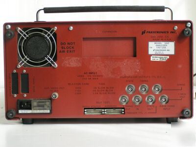 Paratronics, inc. system 5000 model 540 analyzer (sp)