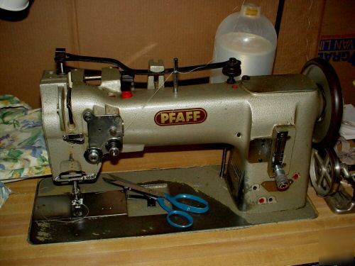 Pfaff industrial sewing machine with motor and stand