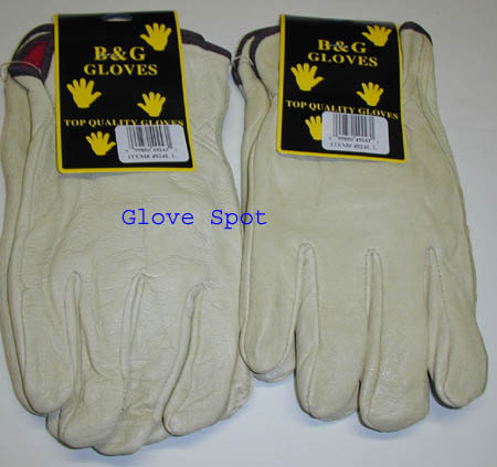 Premium lined pigskin leather work gloves garden @ $9