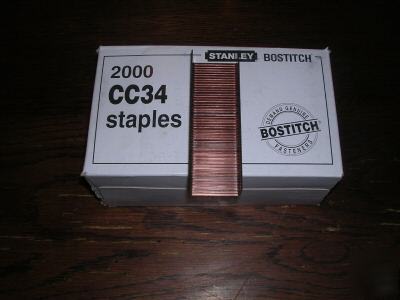 (10,000) stanley bostitch carton closing staples CC34