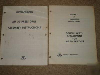 2 massey-ferguson assembly & instructions manuals 