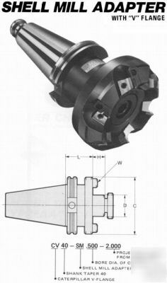 Bt 45 1-1/2 shell mill adapter tool holder 2