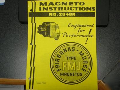 Fairbanks morse fmj magneto service part manual tractor