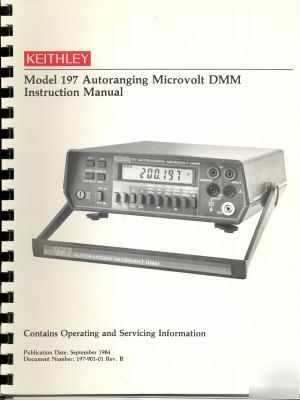 Keithley 197 instruction manual