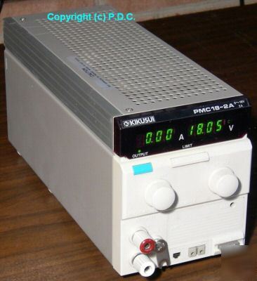 Kikusui PMC18-2A 0-18V 2A power supply sorensen xantrex