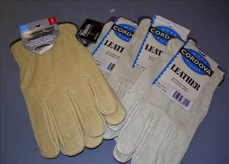 Lot of 4 pairs of pigskin full-grain leather gloves
