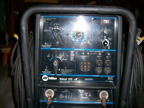 Miller bobcat 225 welder generator 100' leeds and wheel