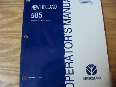 New holland 585 baler operators manual