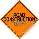 Road construction 1000 ft sign W20-1RA27