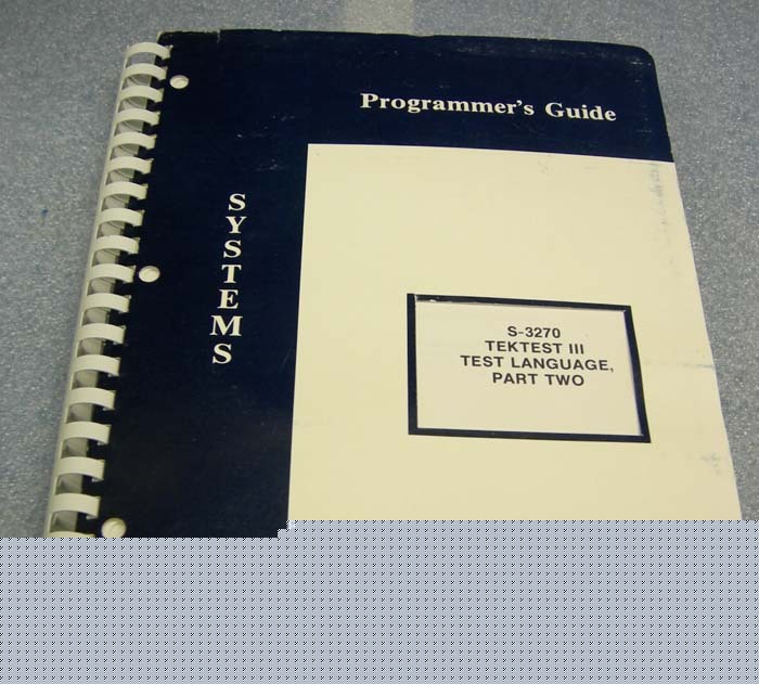 Tektronix programmer's guide s-3270 test language