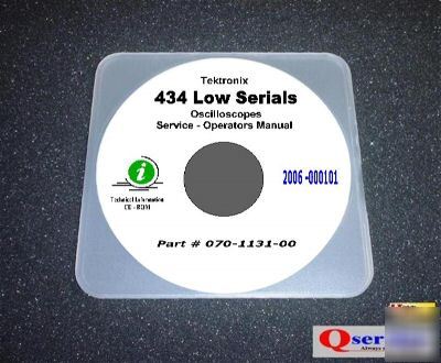 Tektronix tek 434 low serials service - oprs manual cd