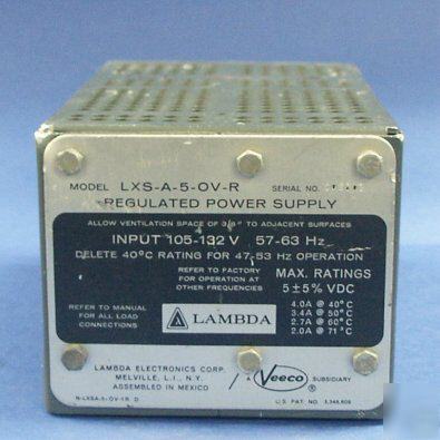 Used lambda lxs-a-5-ov-r 5-volt linear power supply
