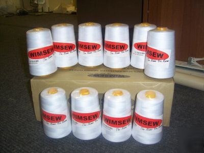 Wimsew 10X 5000M polyester sewing machine thread cones