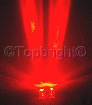 10 pcs mega bright red led 10MM 60,000 mcd f/r