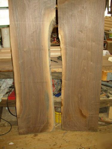 Giant black walnut bookmatched lumber,19 