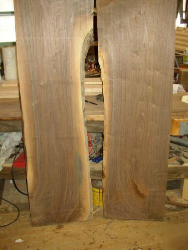 Giant black walnut bookmatched lumber,19 