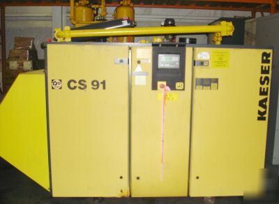 Kaeser sigma CS91 75 hp air compressor, dryer and tank