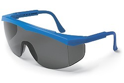 Stratos safety glasses blue frame grey lens