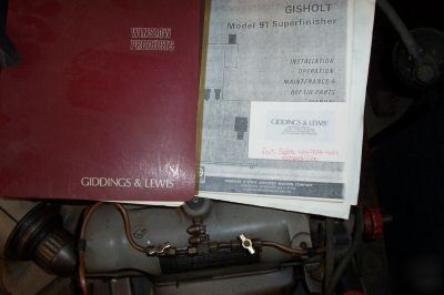 Superfinisher gisholt gid&lewis model 91 nice w/manual 