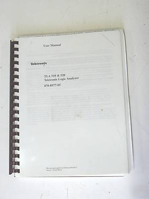 Tektronix tla 510 & 520 manual