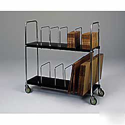 Vestil two-tier mobile carton stand cart