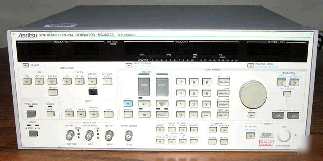 Anritsu MG3633A synthesized signal generator opt 3 & 4