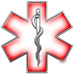 Emt ems mfr medic decal reflective 12