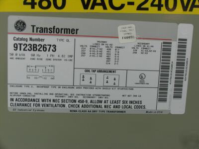 Ge brand single phase transformer 50.0 kva 4.8%imp