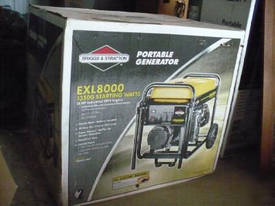 Generator, 15HP 13500 watts, EXL8000, briggs & stratton