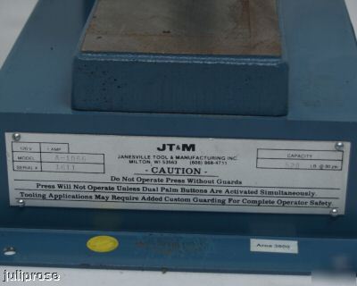 Janesville tool a-1066 pneumatic assembly press 660LBS.