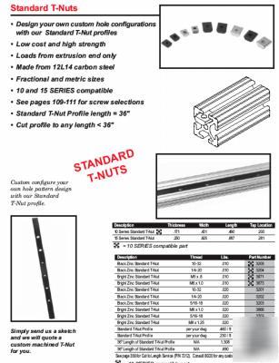 New 13 #3205 standard t-nuts 10-32(80/20 inc)alum.ext.