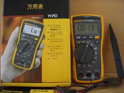 New true rms fluke 117C multimeter - free smd tweezer