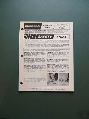 Enerpac dgb-dgp-dgl digital gauges instruction booklet