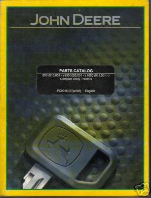 John deere 850, 950 & 1050 util. tractors parts catalog