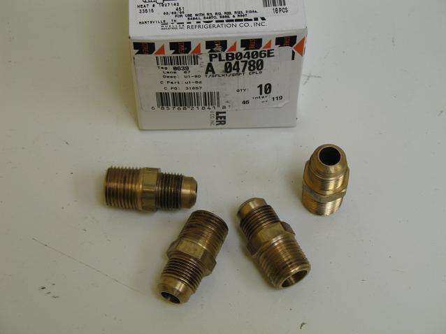 10 mueller refrig 1/2FLX1/2 mpt connectors A04780