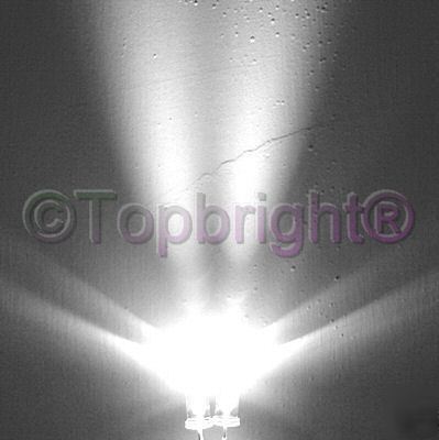 100X ultrabright white led 5MM 50,000MCD free r&s/h