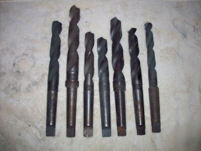 7 morse taper #3 drill bits lathe MT3 mt 3 lot