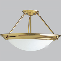 New chain-hung foyer fixture w/ satin-white glass $349