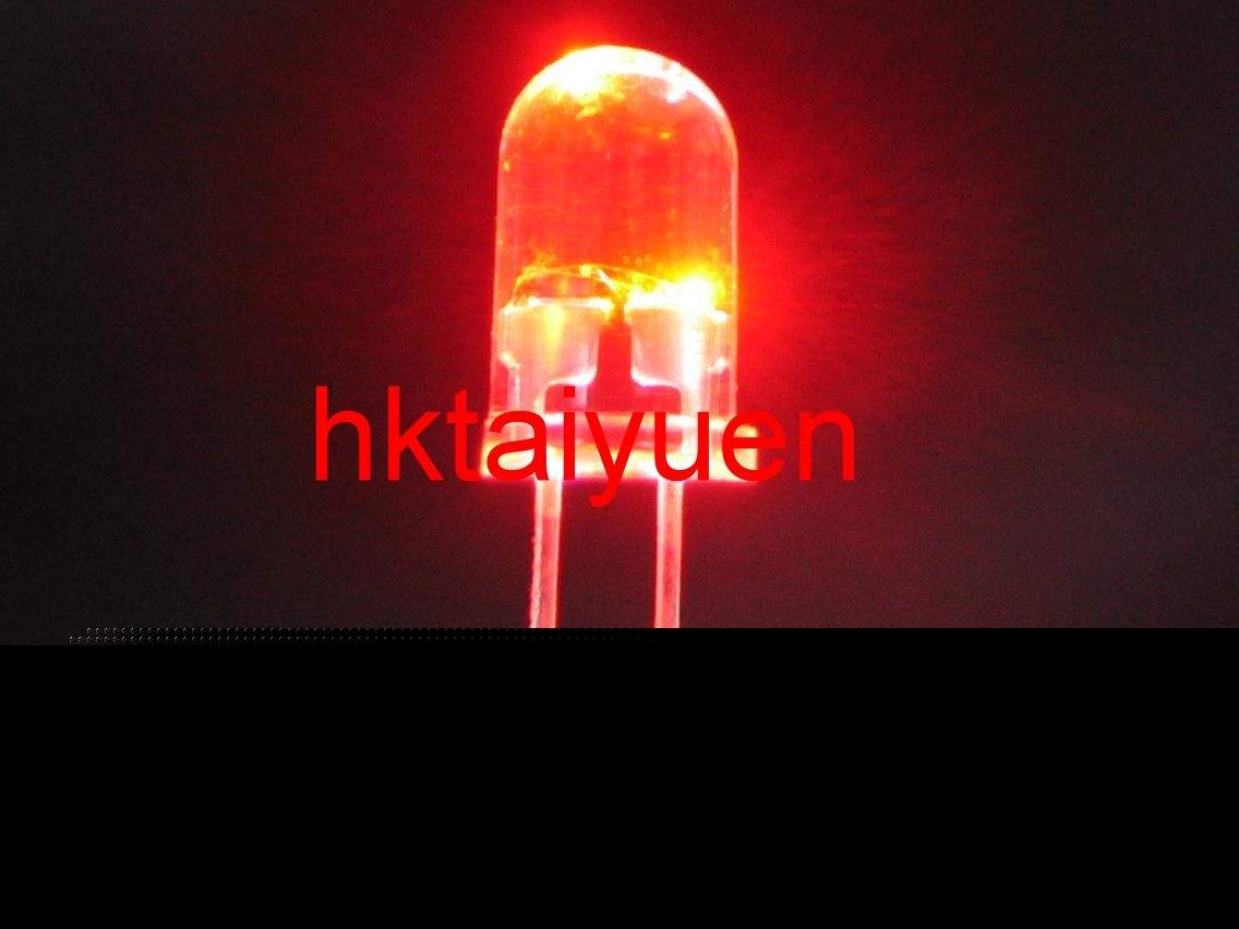 100X red 3MM led 5000MCD bulb lamp light free resistors