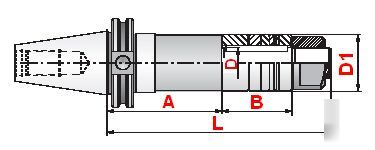 Bison cat-40 stud arbor holder - arbor diameter: 1.25