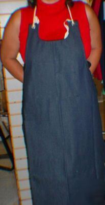 Toolmaker's apron navy denim one size
