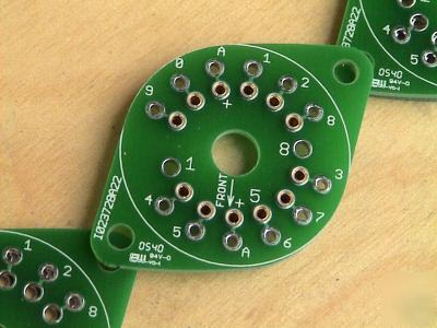 6 nixie tube in-18 or in-4 socket sockets w/ gold pins