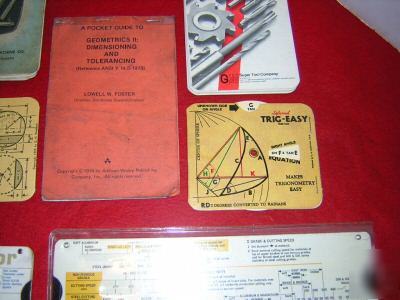 Machinist's machinery manuals charts books trig easy 