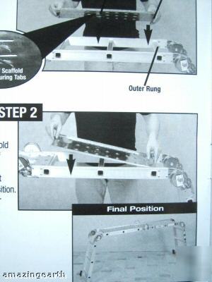 Ultimate ladder 8 in one 18 positions with scaffold