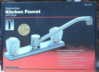 #FT01 - two handle kitchen faucet with sprayer