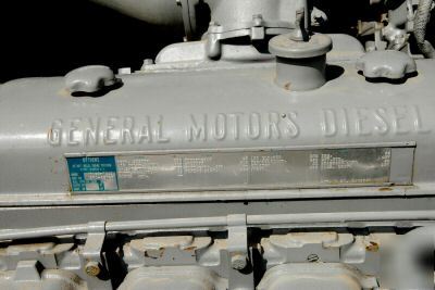 155 kw detroit generator gm diesel engine low hours 