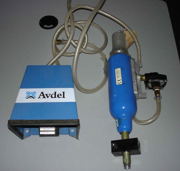 Avdel 727 pneumatic vertical rivet setting tool & pedal